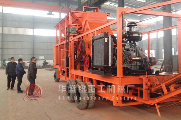 移動對輥制砂機時產量150噸多少錢？